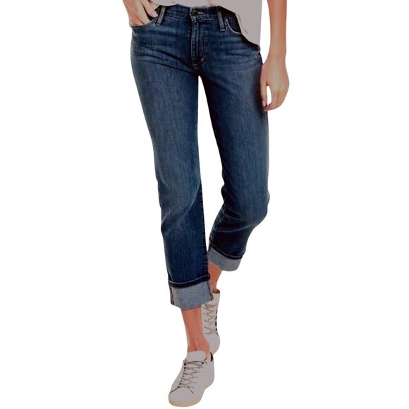 Joe's Jeans The Straight Leg Crop Cuffed Jeans Medium Leslie Wash 31 - Picture 1 of 16